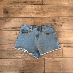 High rise jean shorts